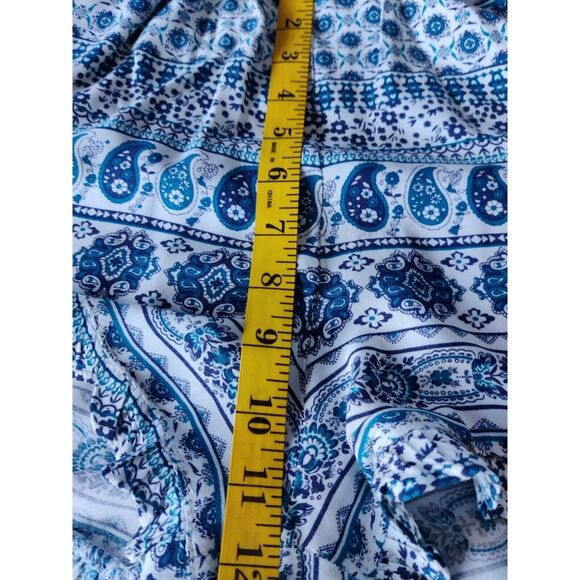 Teenbell Sleeveless‎ Top Blouse Elastic Waist Blue Size Medium - Picture 10 of 10